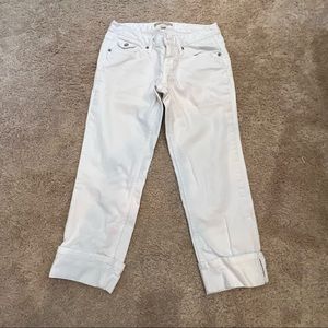 Banana Republic white denim capri pants